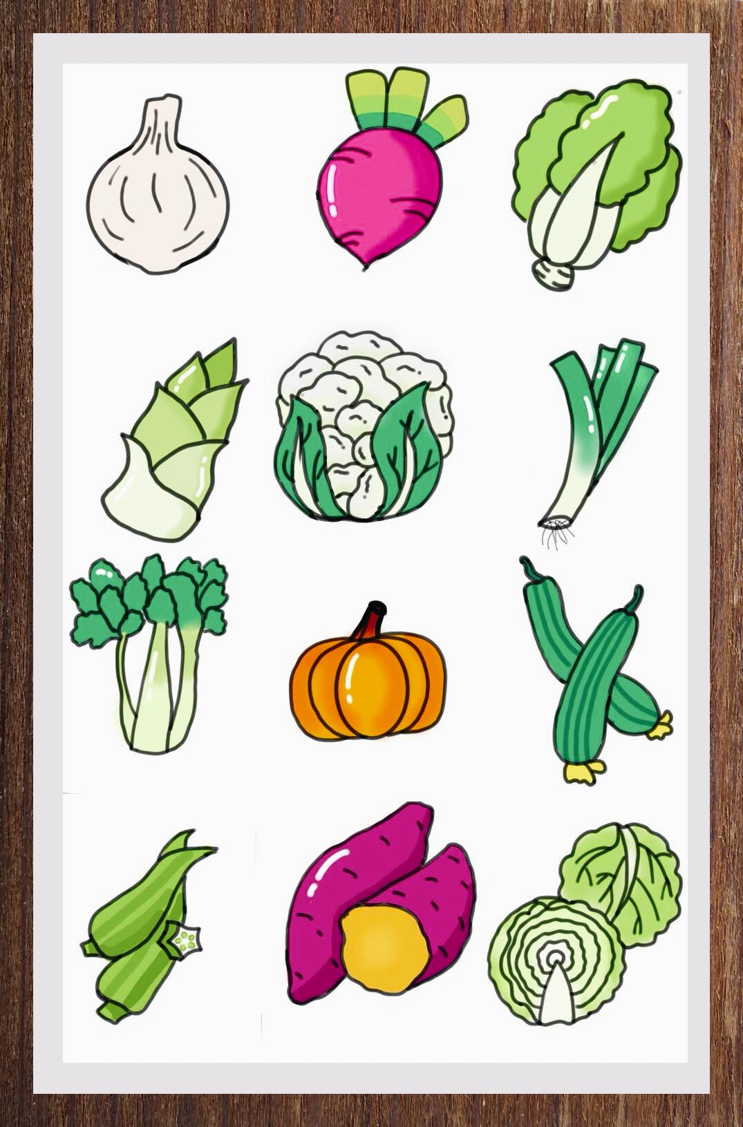 **水果简笔画** 🍎 📚 **水果简笔画教程** 📚 🍏 **瓜果蔬菜