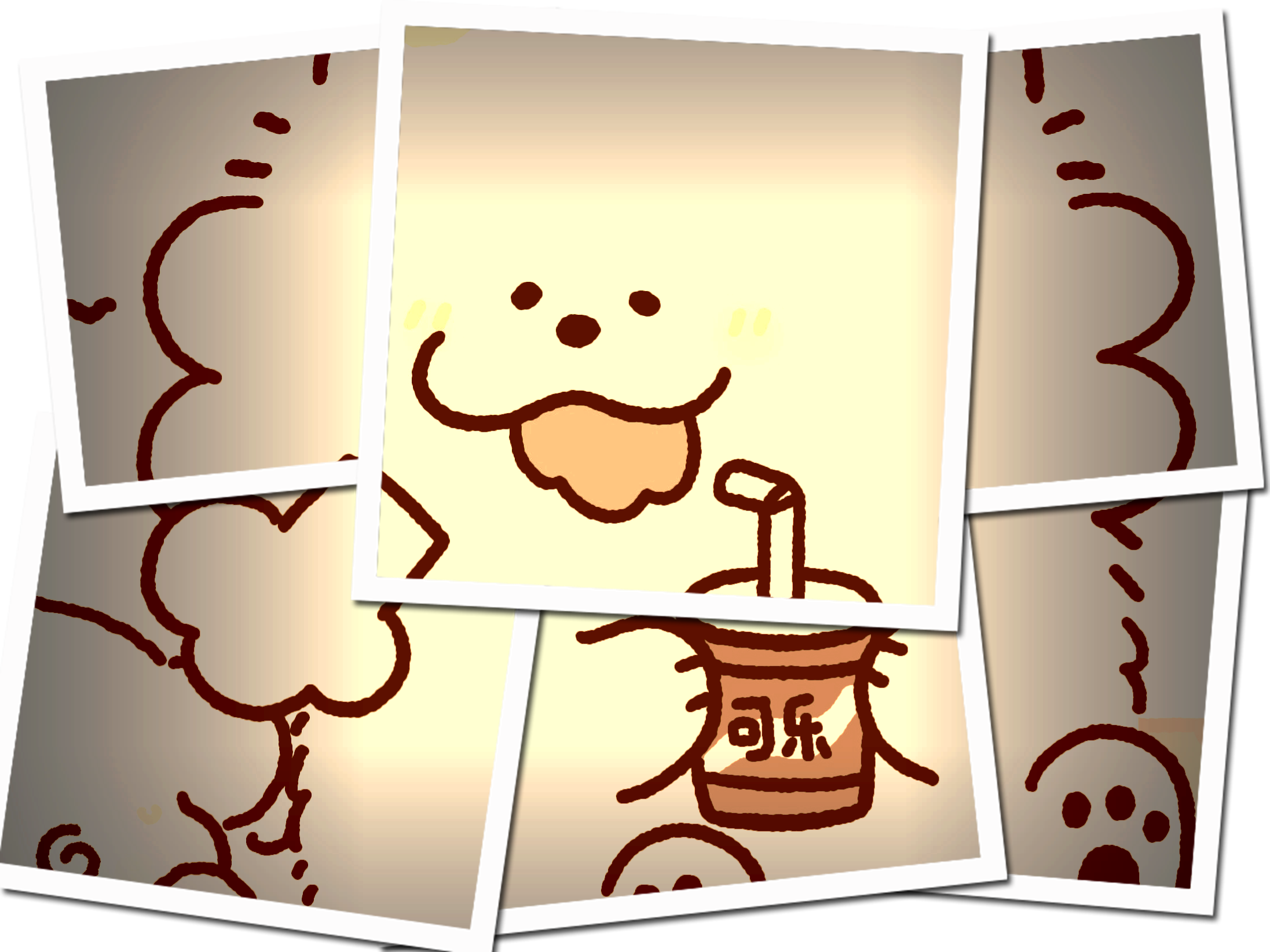 喝可乐～嗝～～ "为什么要对着我?" "啊?