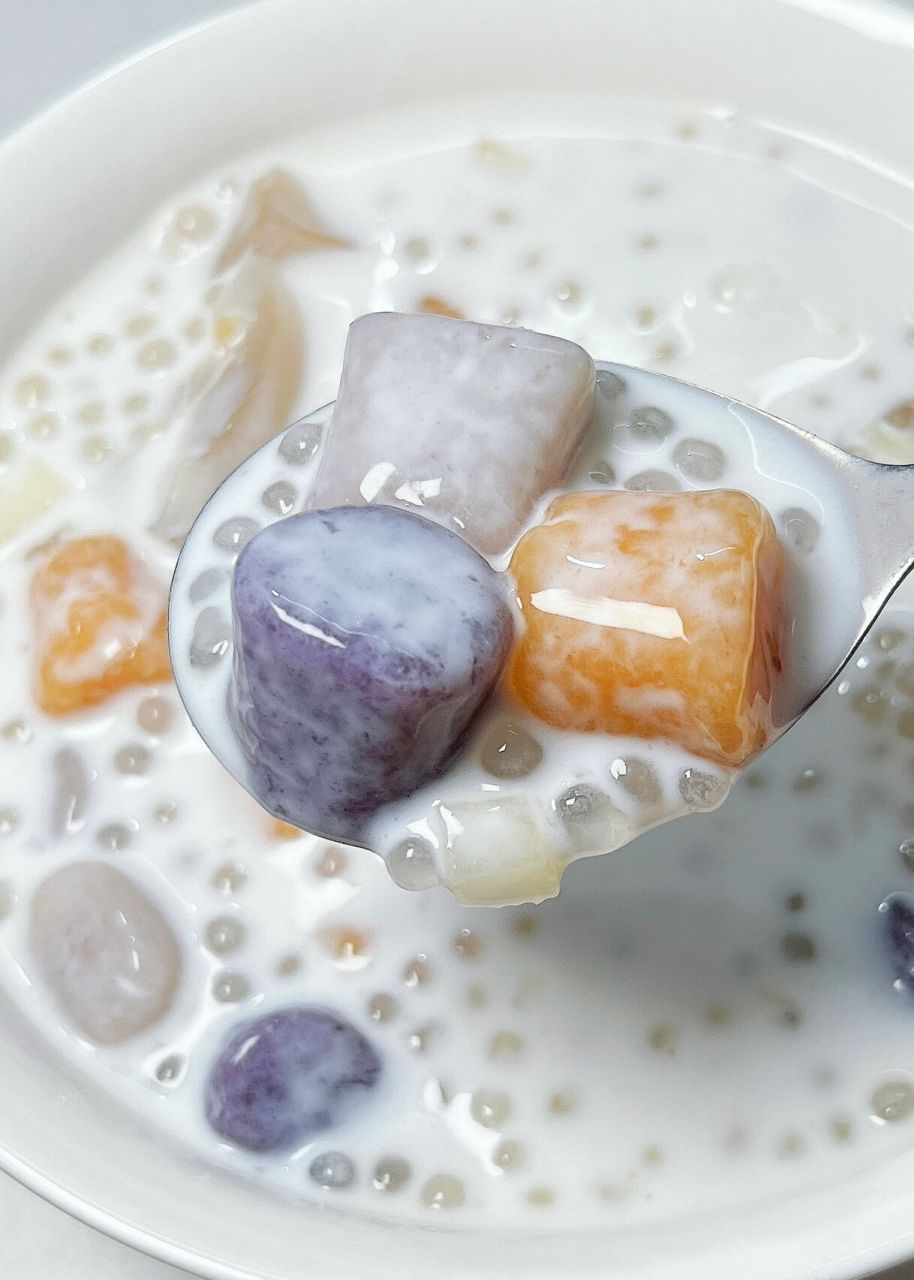 超好吃的芋圆椰汁西米露～ 真想让你们喝一碗!