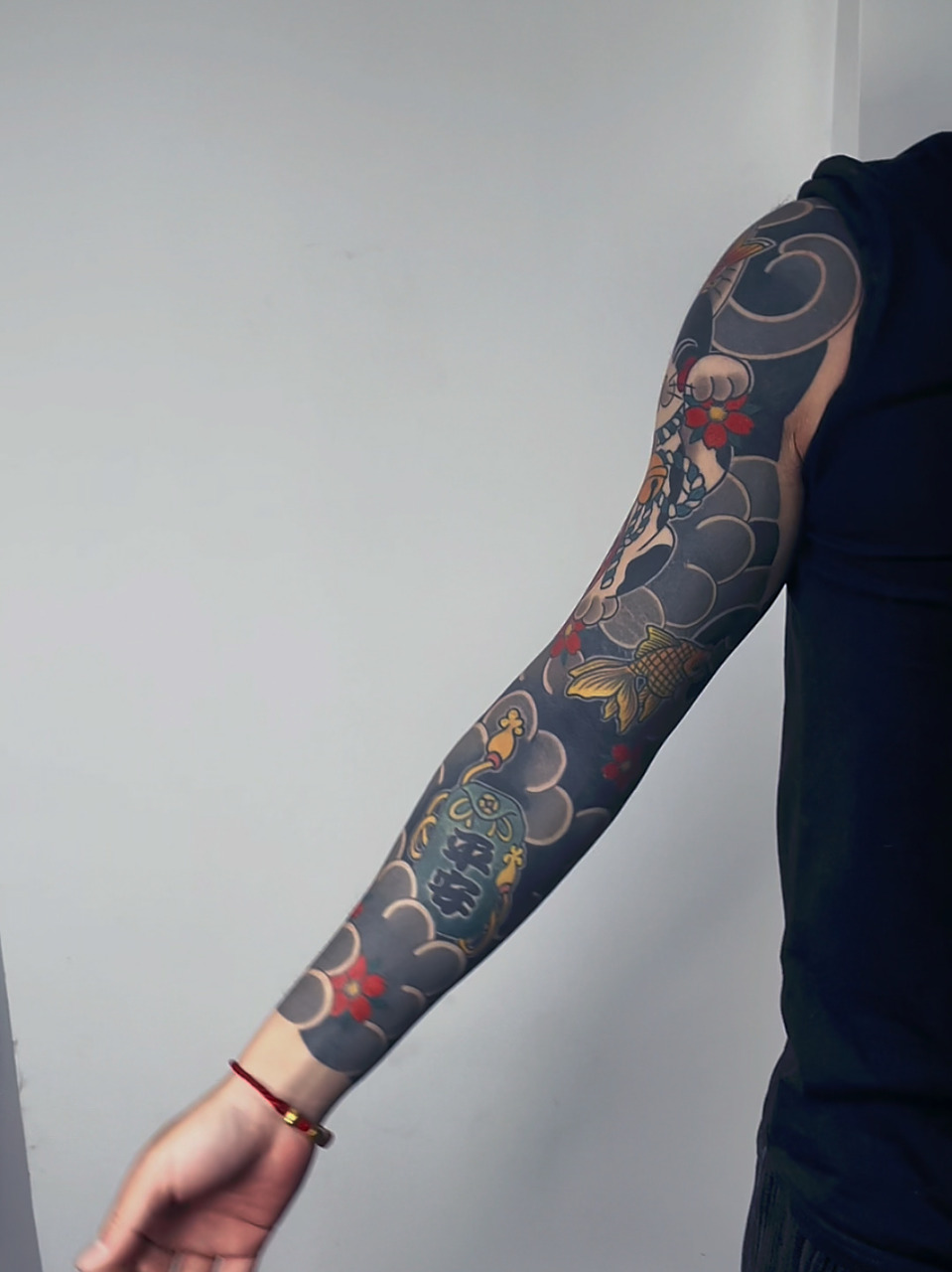 日式传统花臂| 添加了新元素|    整体恢复两月 整个就是大富大贵了