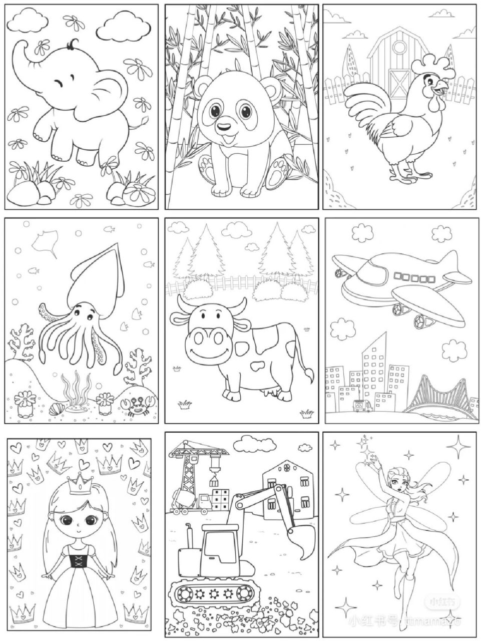 宝宝幼儿涂色画素材可打印(今日分享)      幼儿宝宝涂色画素材分享可