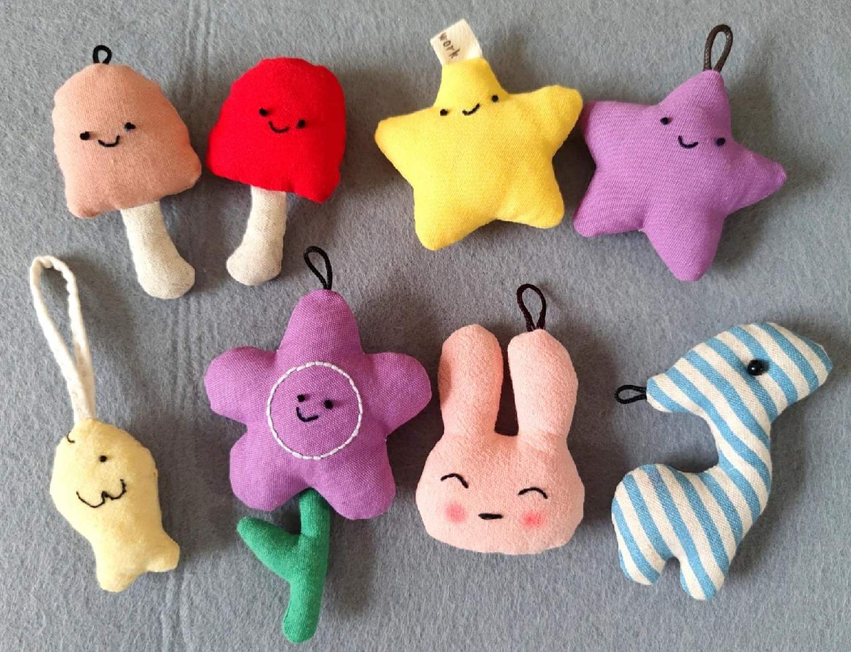 布做小可爱-布艺手工(附纸型) 又是一些小可爱,所用布料有帆布,棉麻