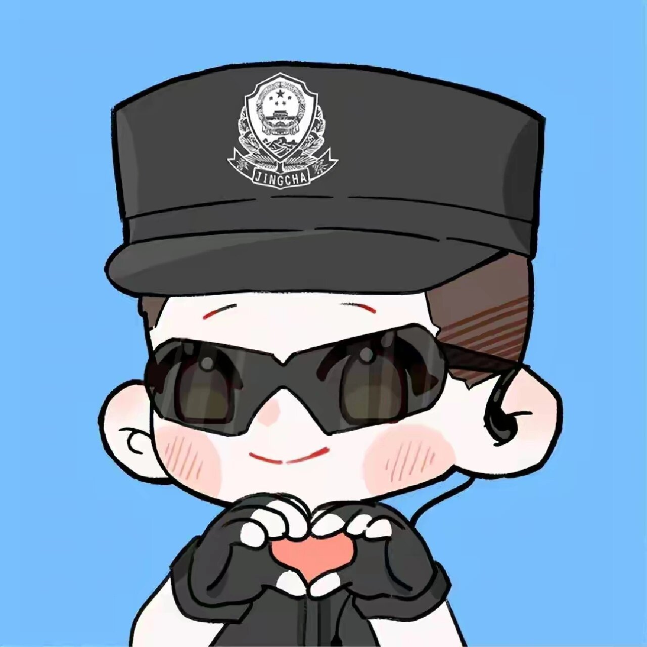 小小的警察头像 今日头条上