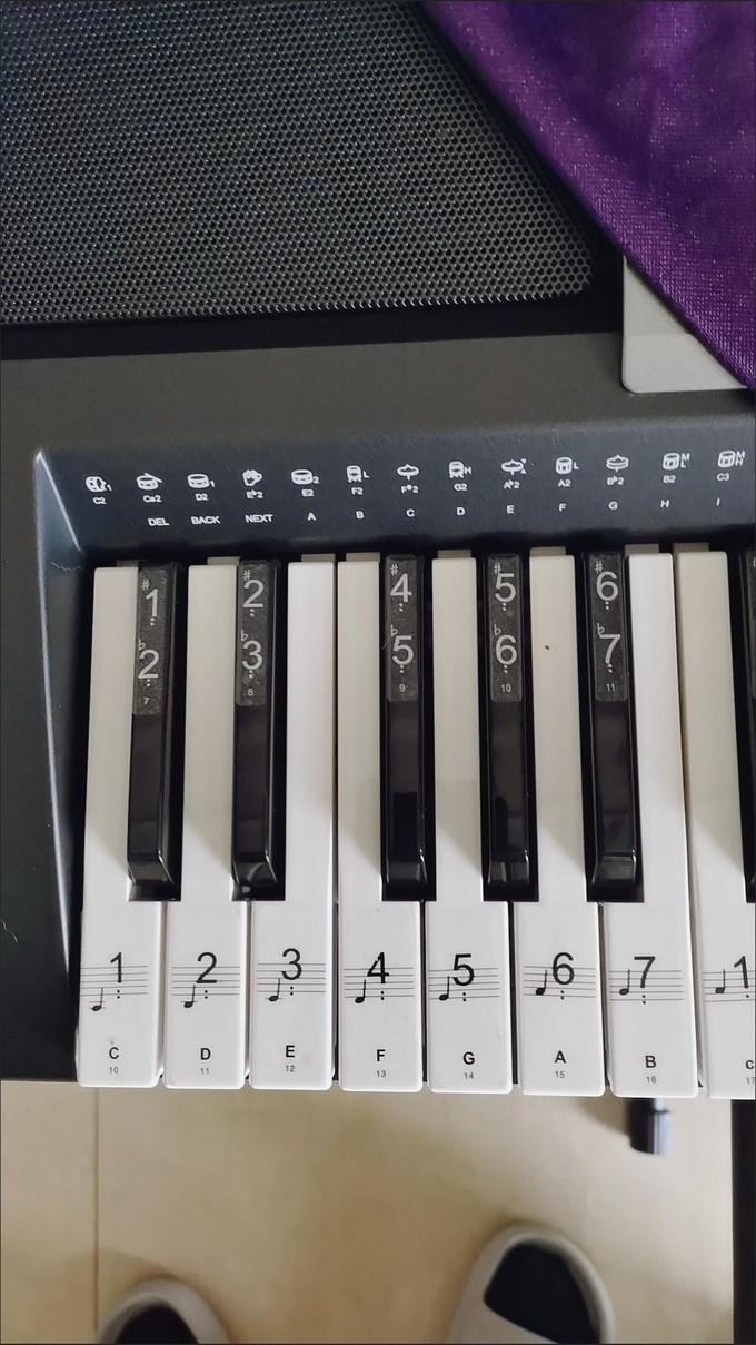 透明88键钢琴贴纸五线谱简谱音符贴纸