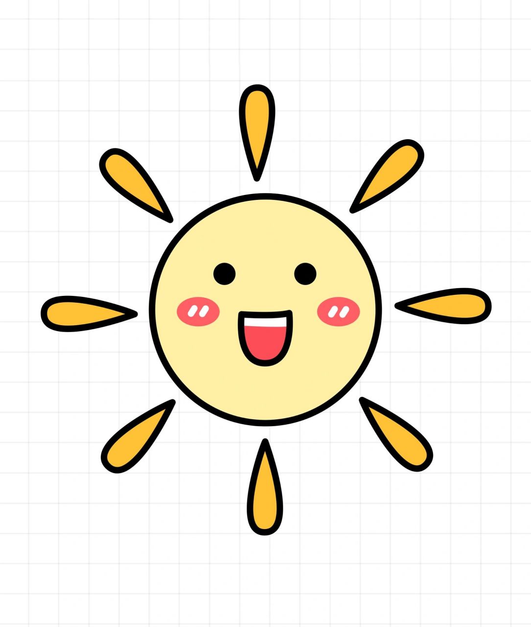 简笔画太阳 有手就会的太阳简笔画,一看就会