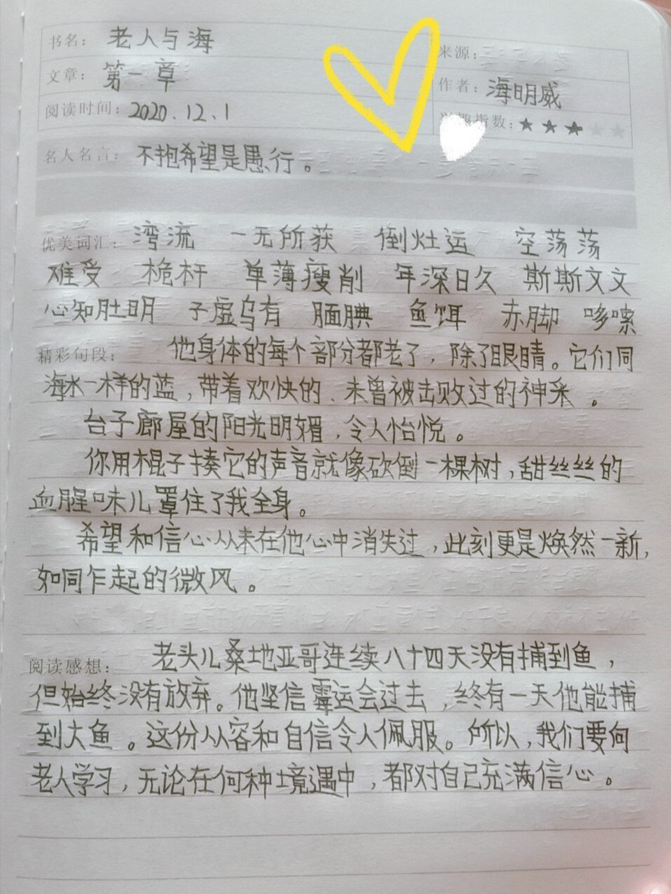 信念使人强大老人与海读后感(信念使人进步)