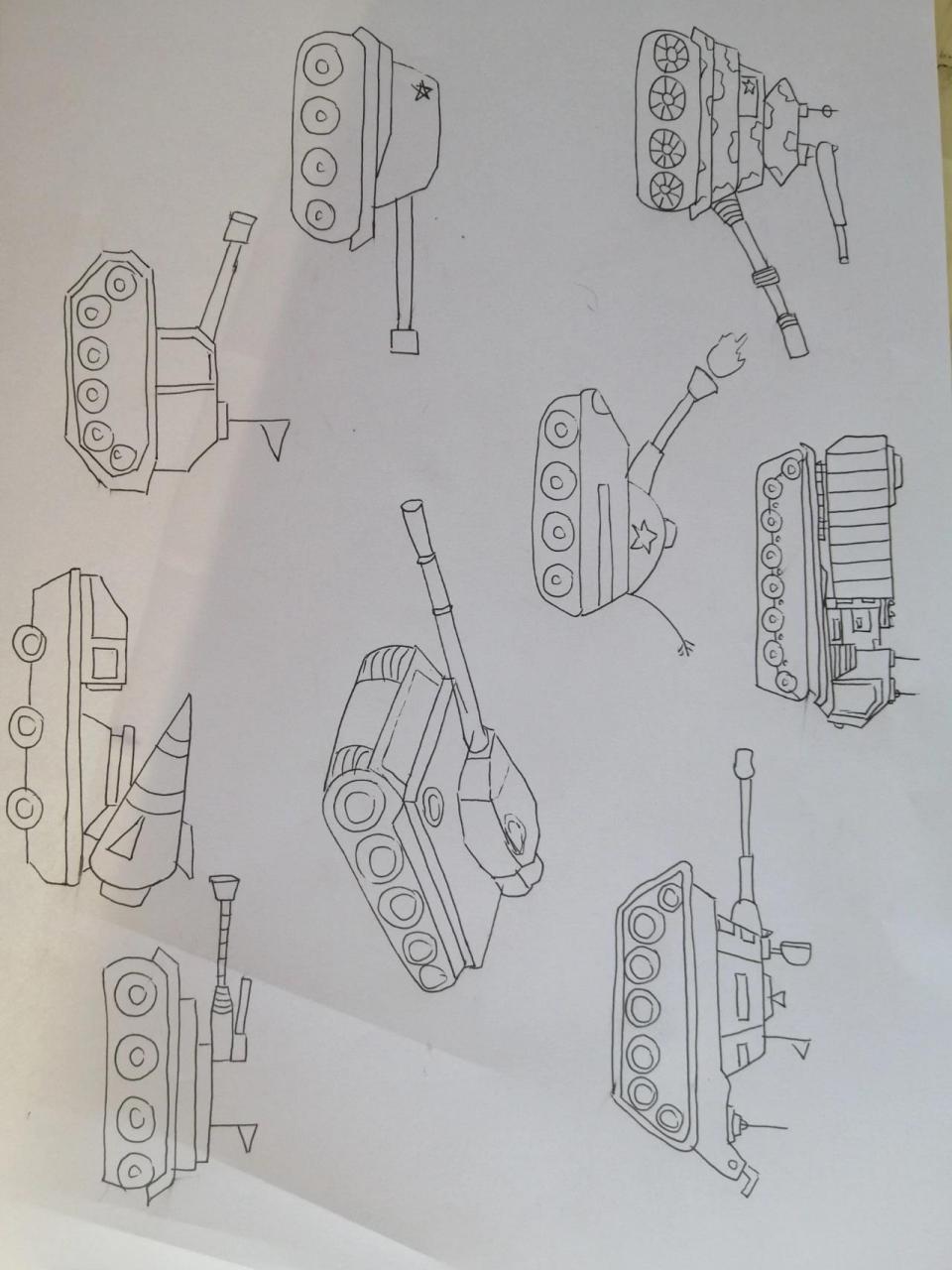 坦克简笔画 坦克简笔画