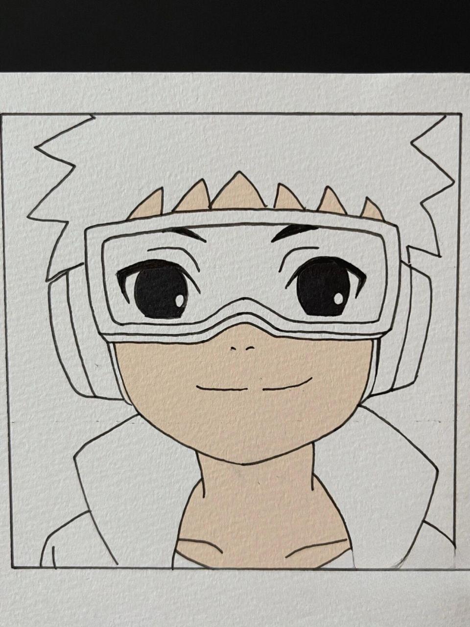 火影手绘|带土「上色过程」   上色:画吧app touch mark马克笔色号