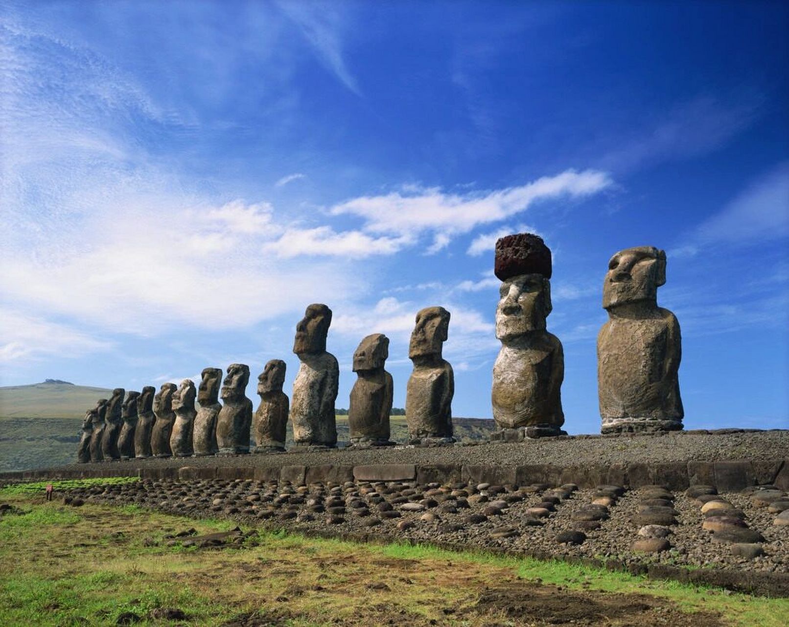 复活节岛石像的全貌 镏金岁月西洋美物