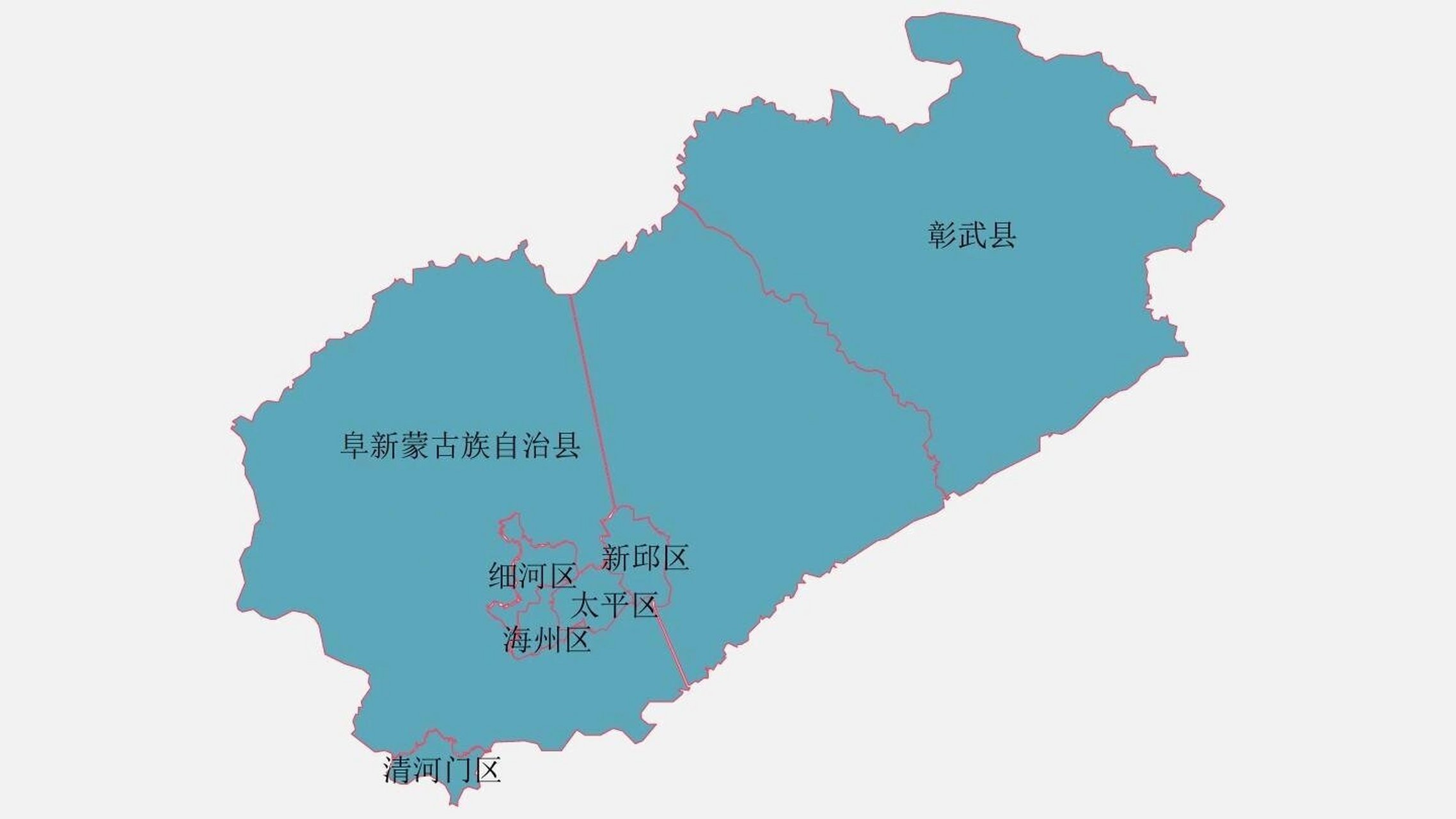 阜新市各区分布图图片