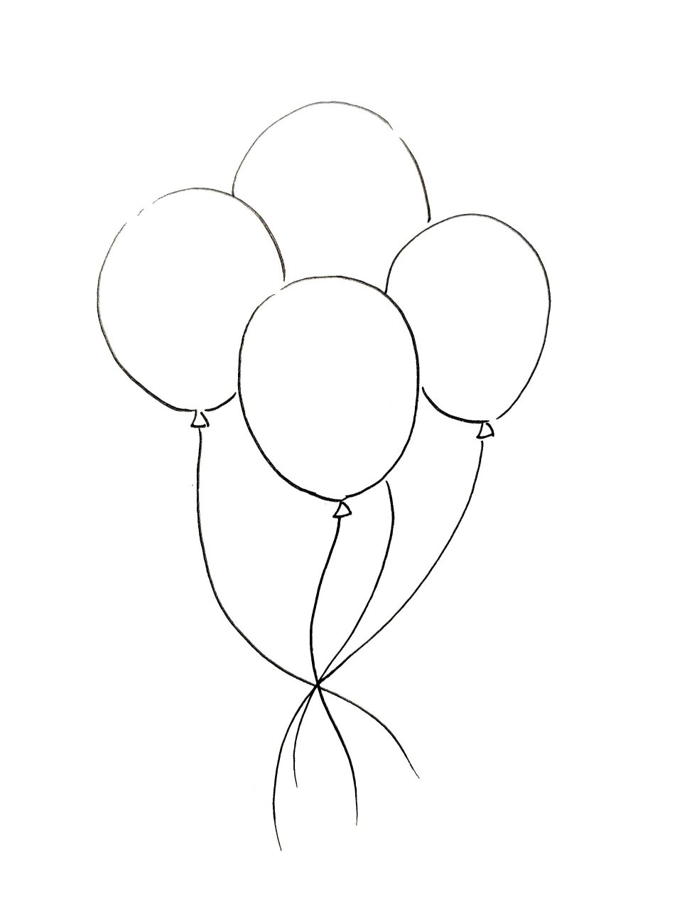 简笔画 小气球 彩色气球简笔画