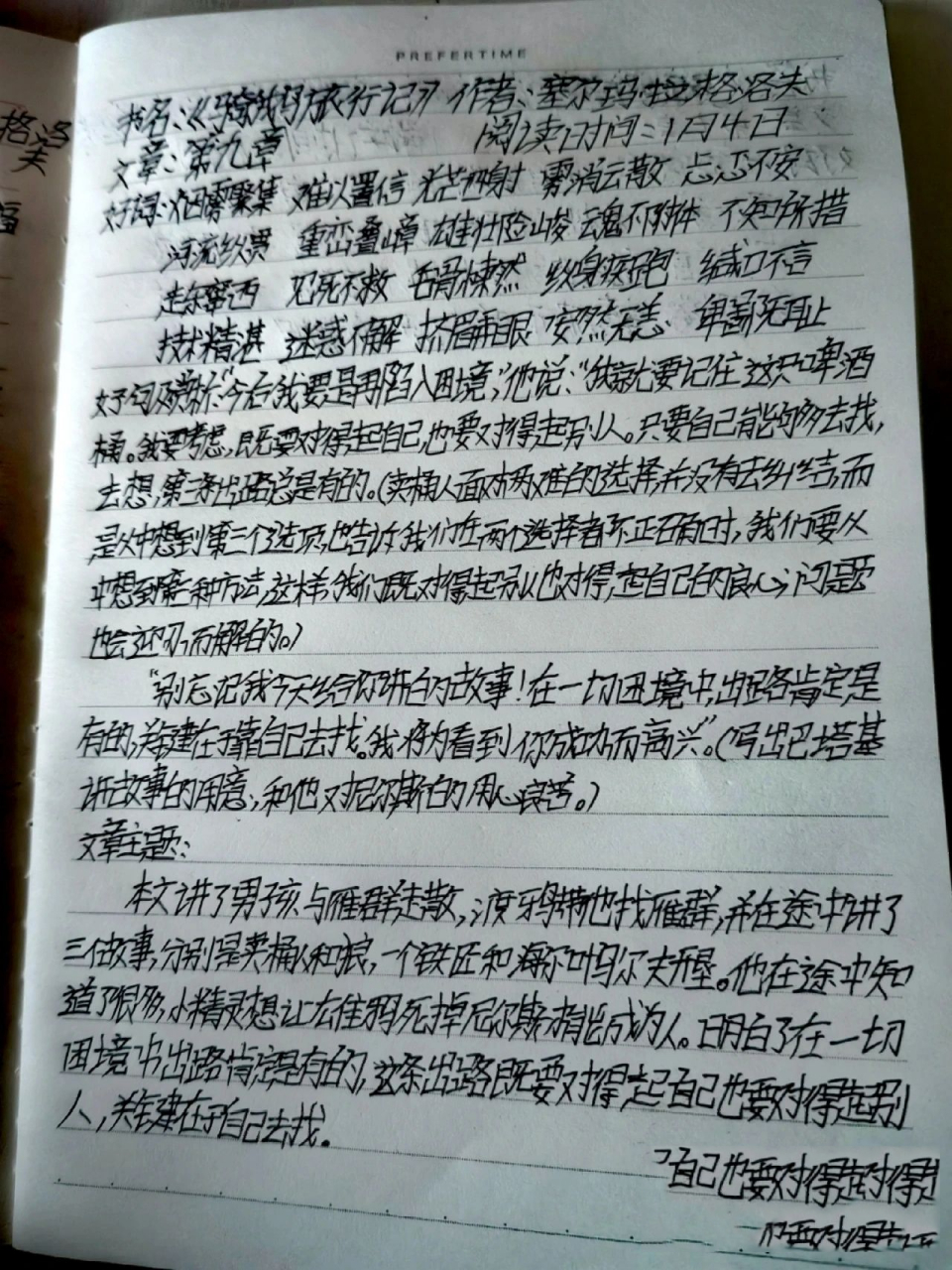 骑鹅旅行记第九章读书笔记(不喜勿喷)