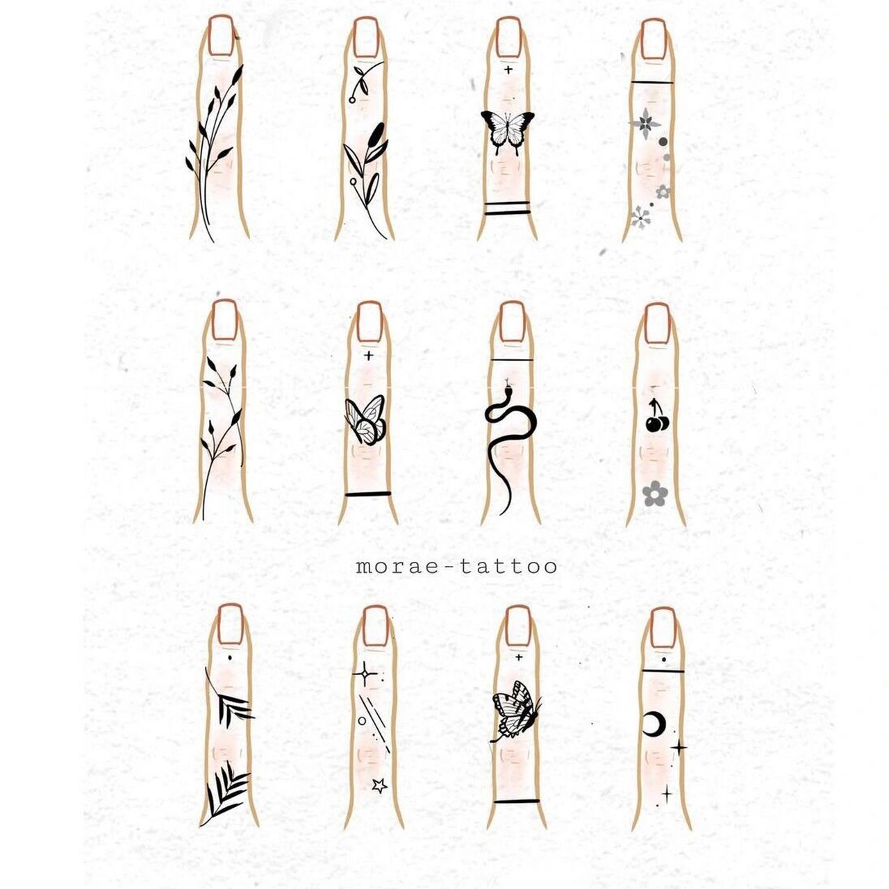 纹身图案分享 | 9499手指纹身手稿 | 小 0299hello!