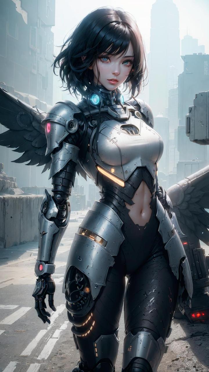 魅力妖娆的赛博朋克机械姬.