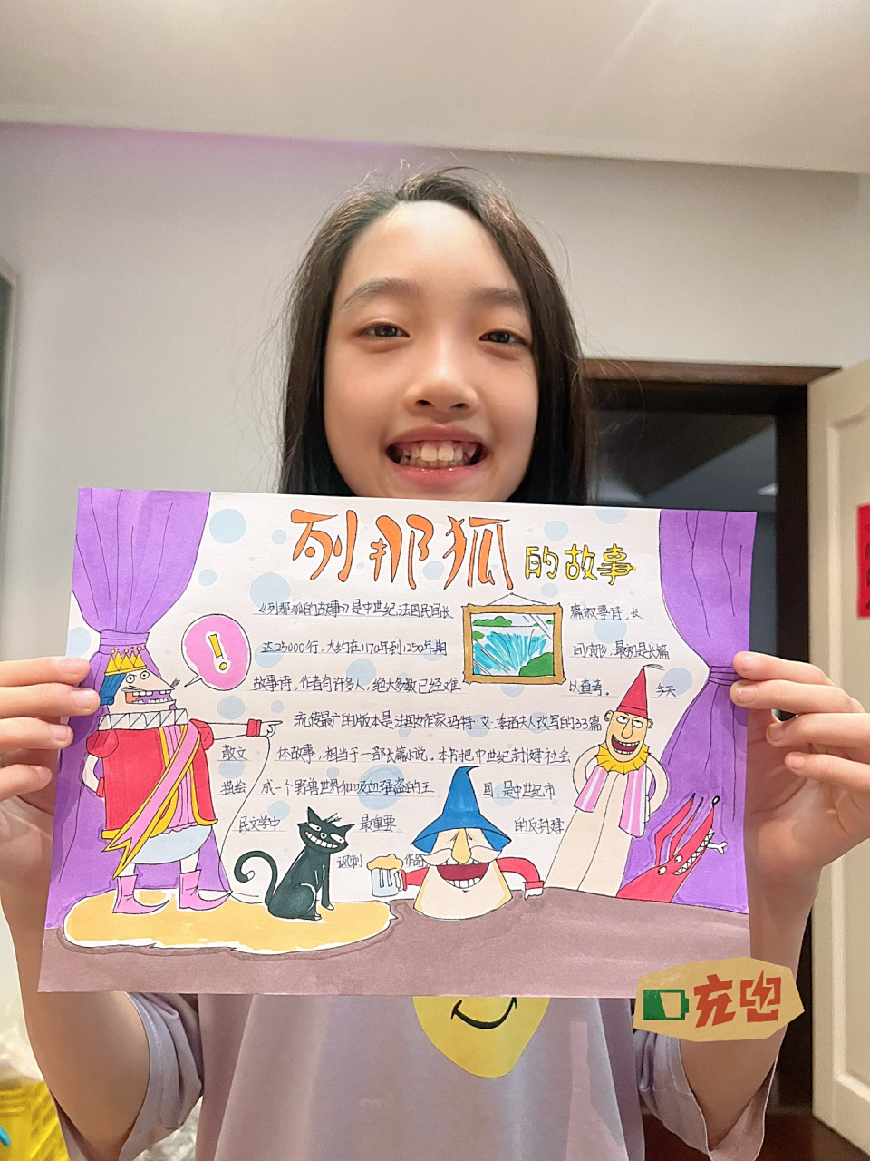 列那狐的故事手抄报 必读书目 列那狐的故事手抄报分享 买了新的马克