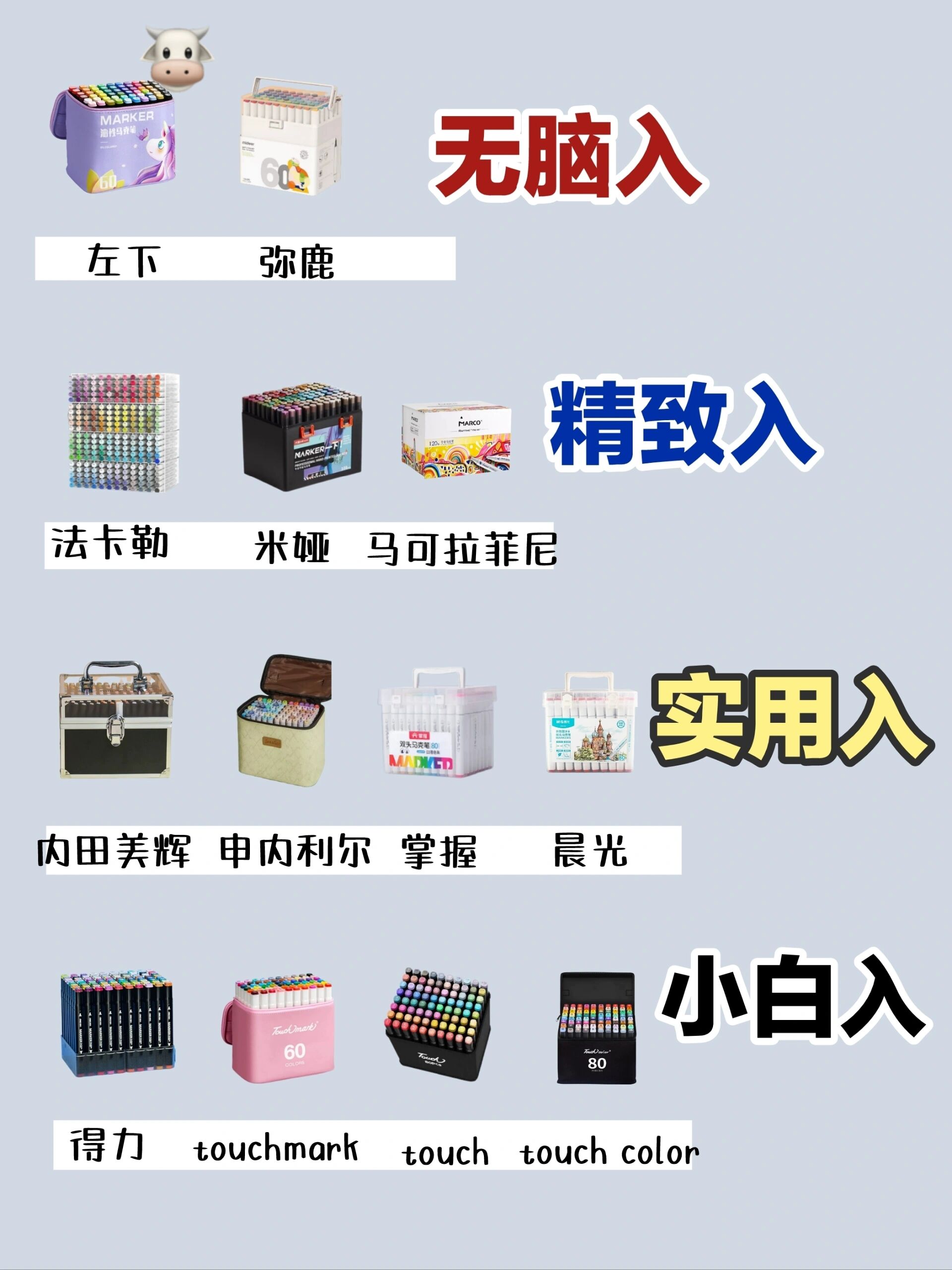 热门好用马克笔大合集!需要的赶紧码住!