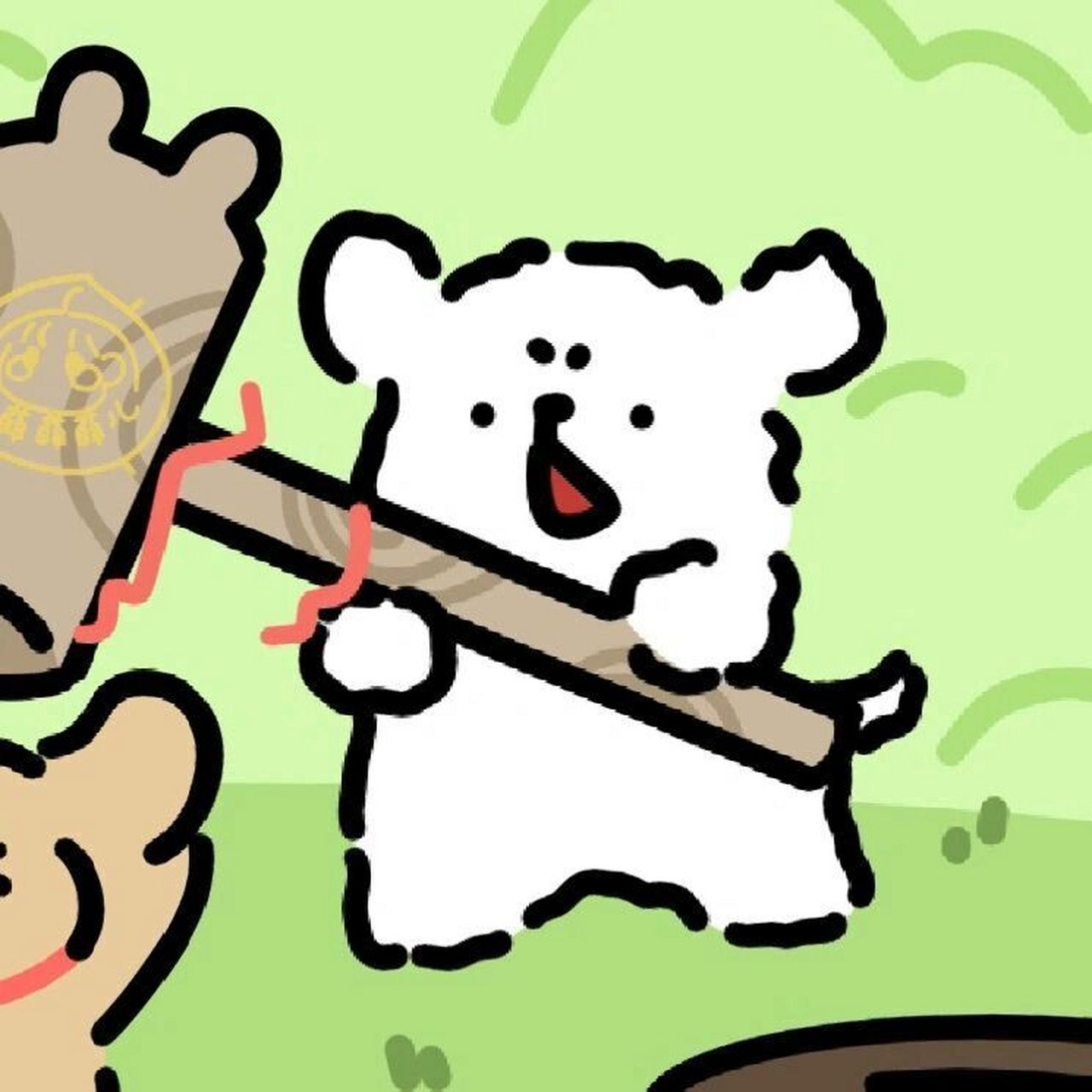 线条狗情侣头像
