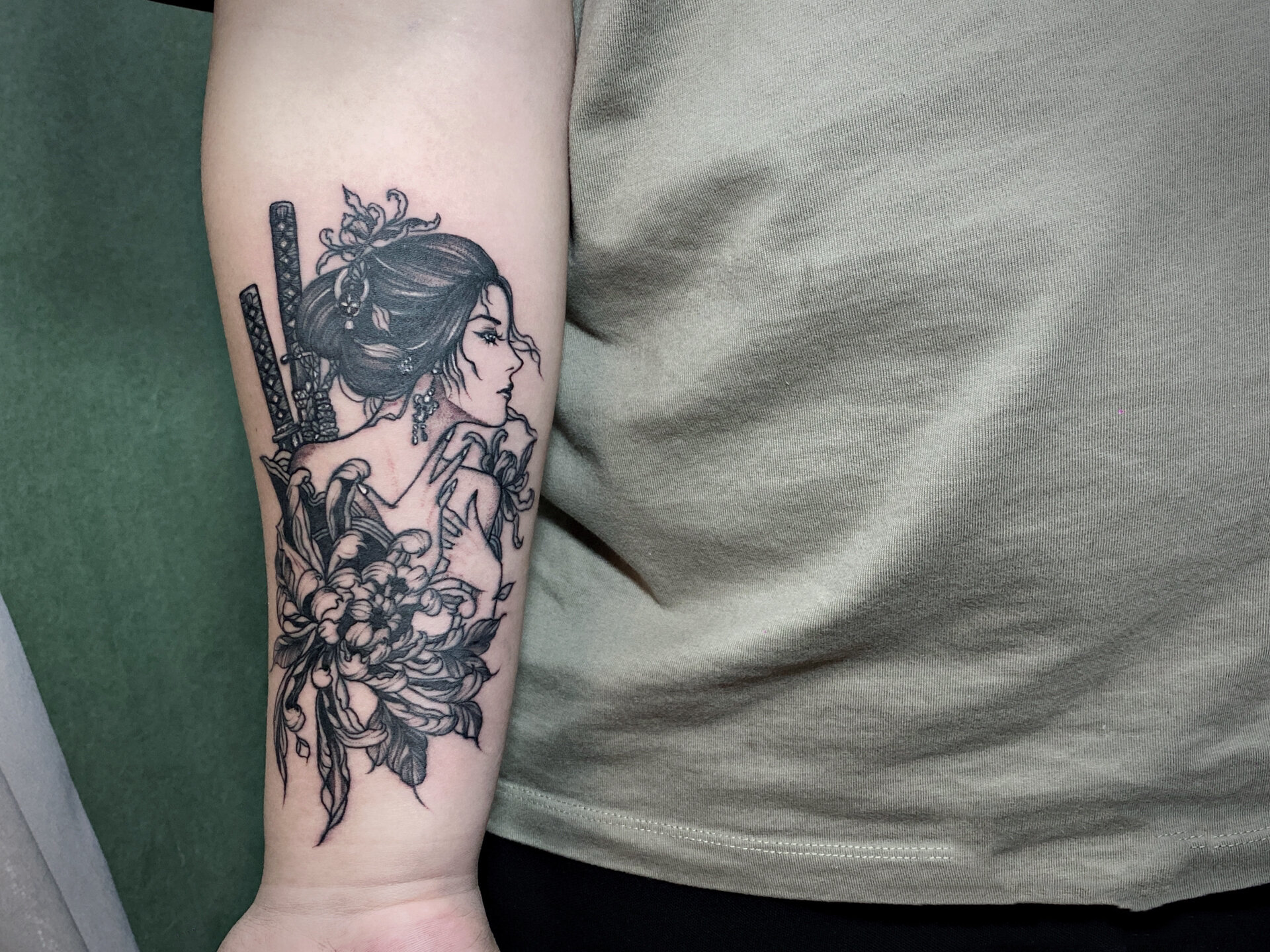 艺妓纹身/小臂纹身