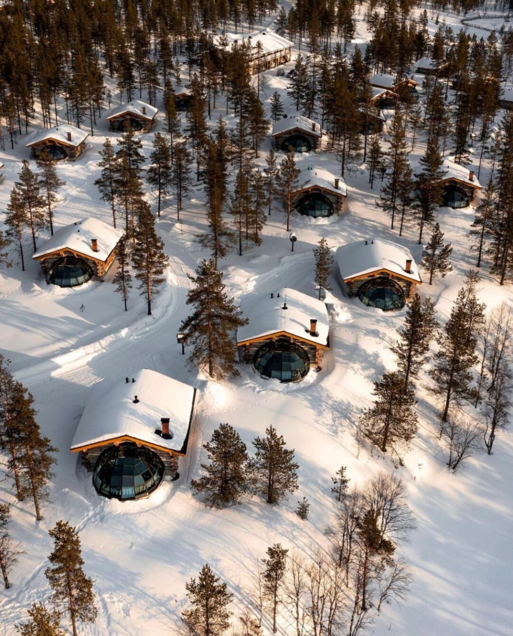 长白山池北玻璃雪屋7615 _ 微冬季就想来一场躺在床上就能看雪景