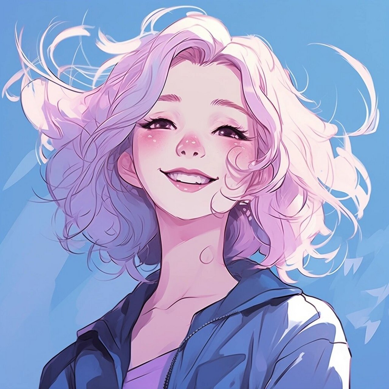 慵懒又阳光的女孩头像