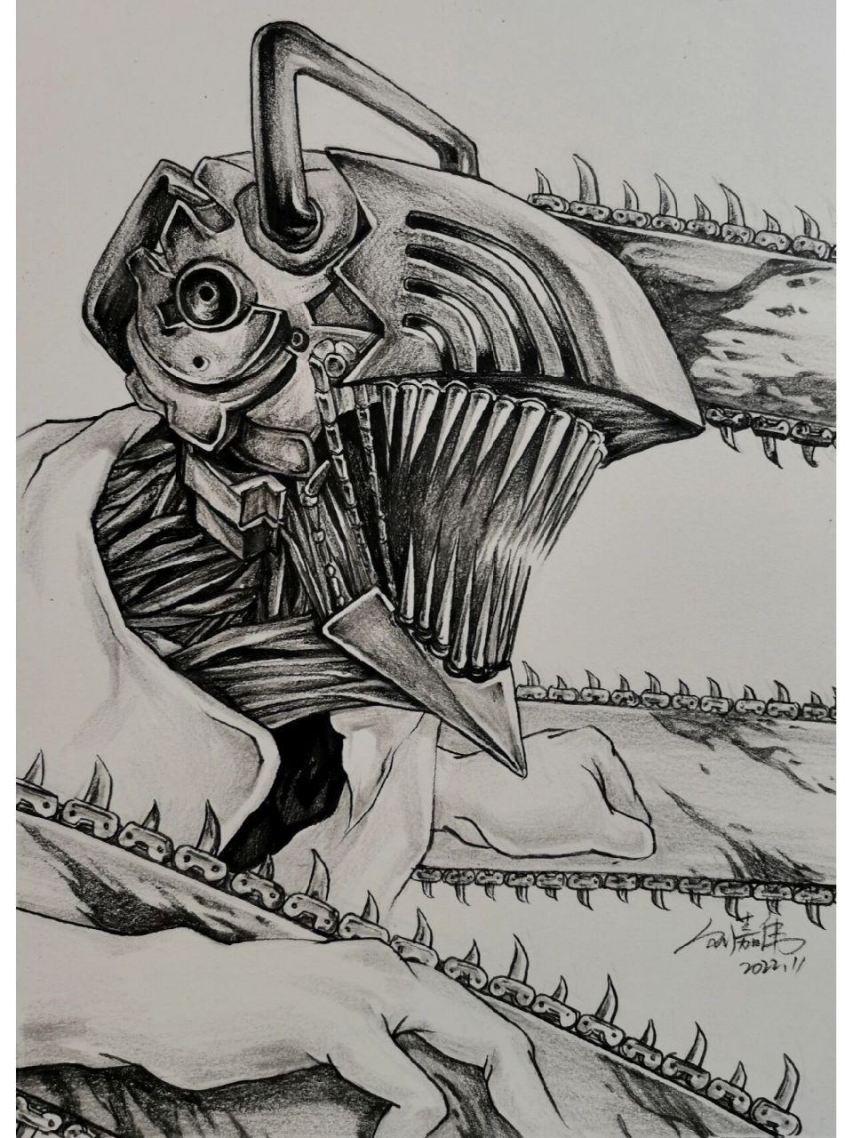 电锯人 作品参考: 9015:卡西米尔炭笔
