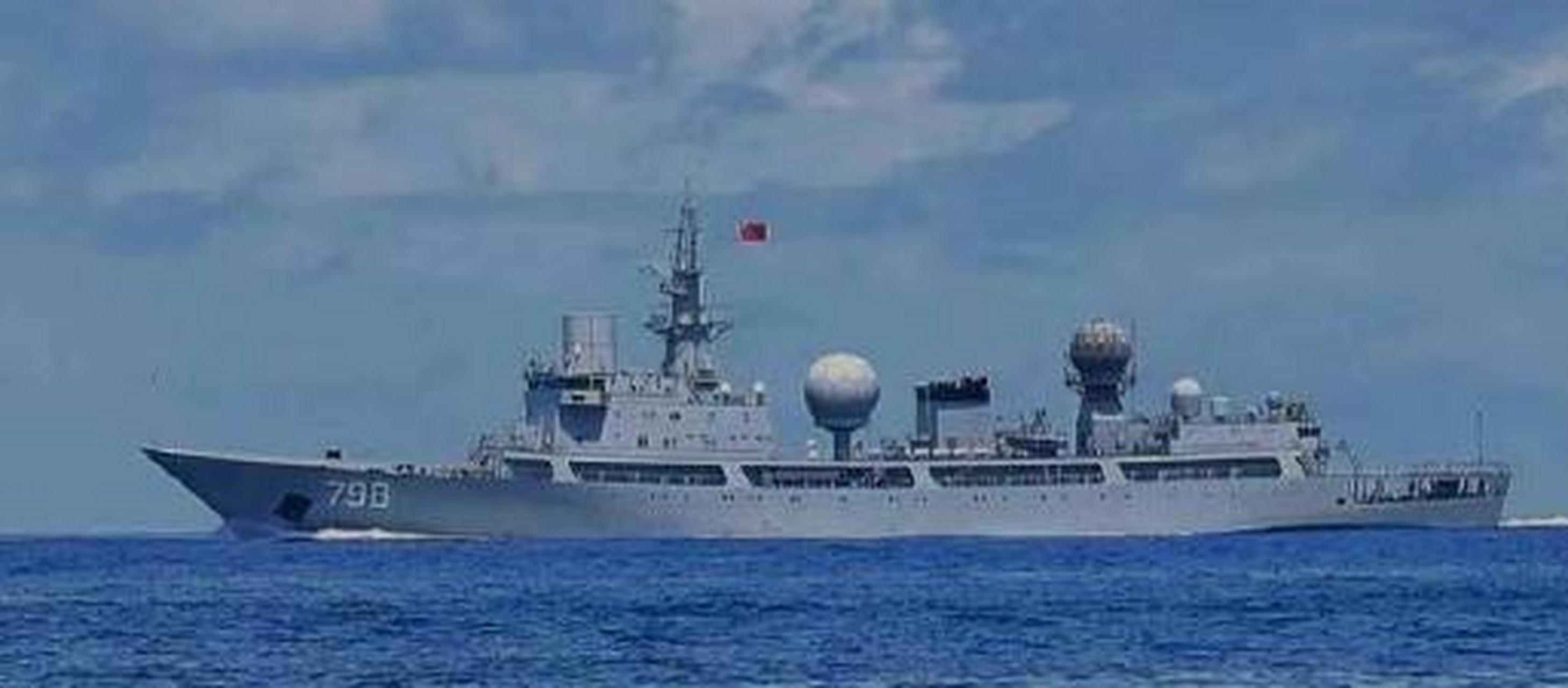 8月20日在台湾东部海域发现了一艘815a型电子侦察舰"玉衡星舰"(舷号