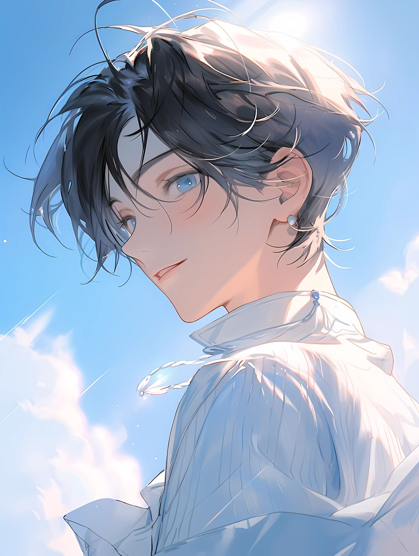 93男生头像|漫画蓝色系