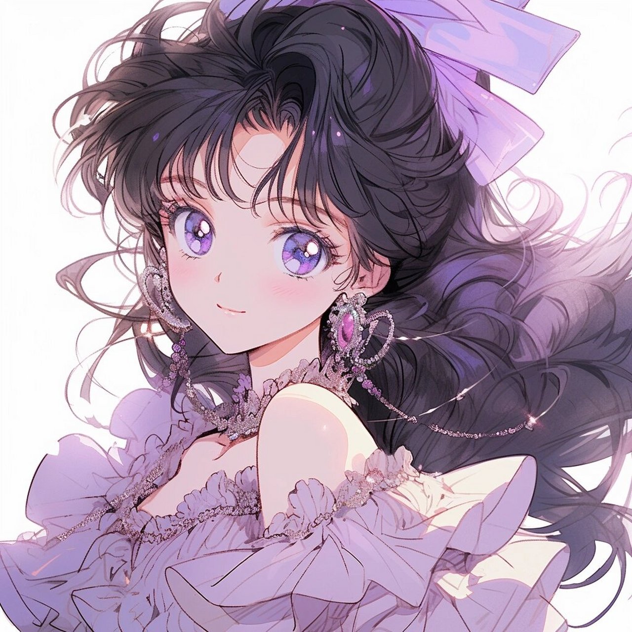 旧漫头像|淡雅紫公主 优雅又清甜的紫色公主,少女心满满 大家自用自取