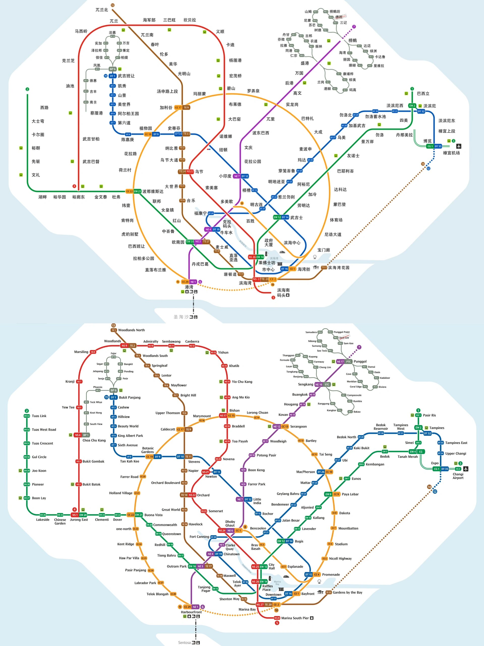 新加坡地铁蓝线线路图图片