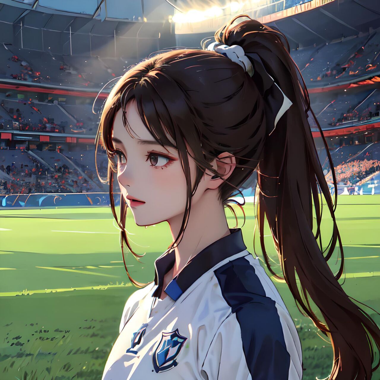 女生头像丨足球少女,跨越绿茵,勇往直前