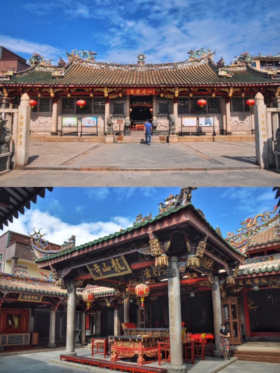 清代大量泉州府移民将龙山寺法脉带到台湾,并留下了彰化鹿港龙山寺