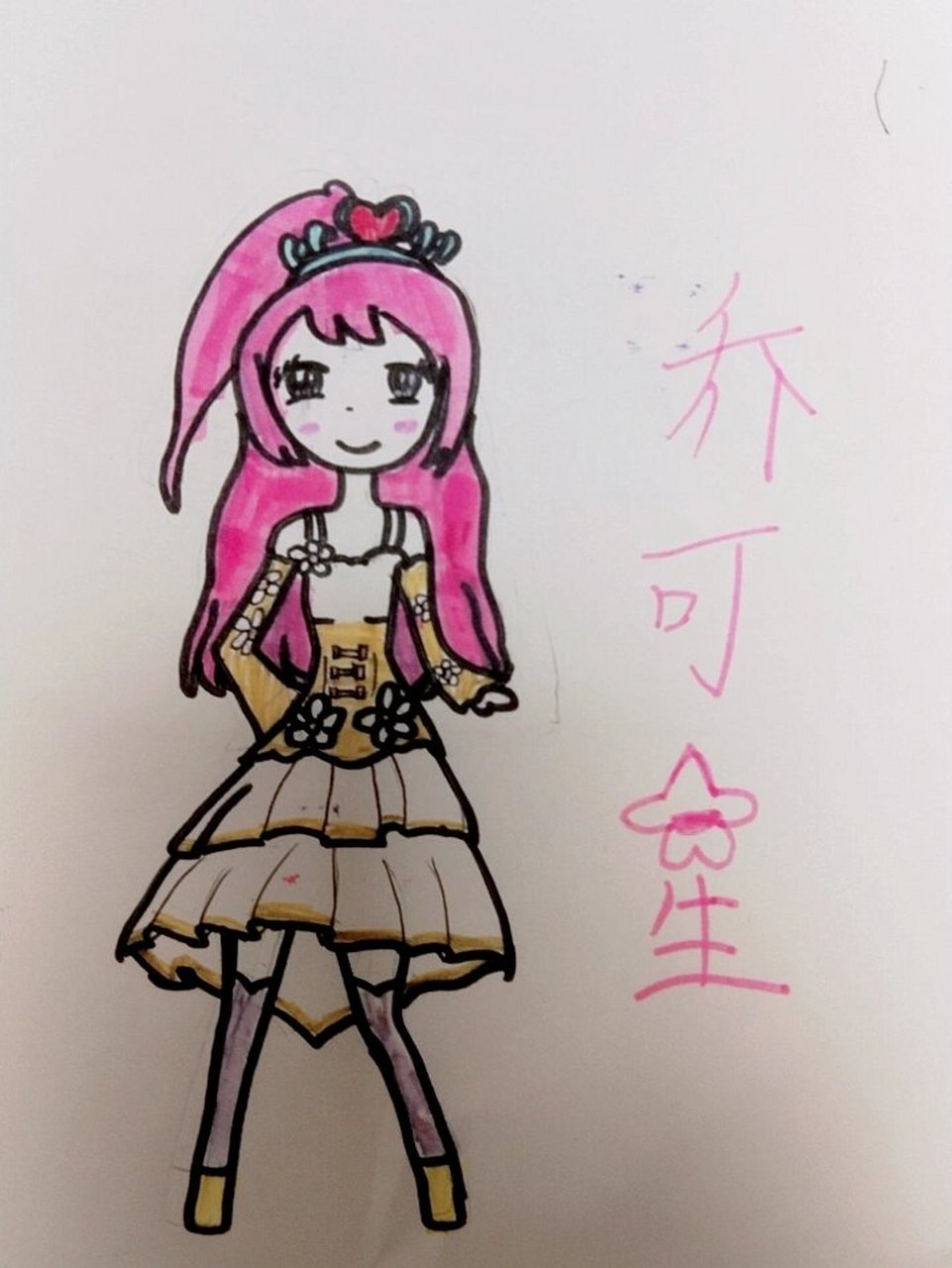 菲梦少女乔可星简笔画.