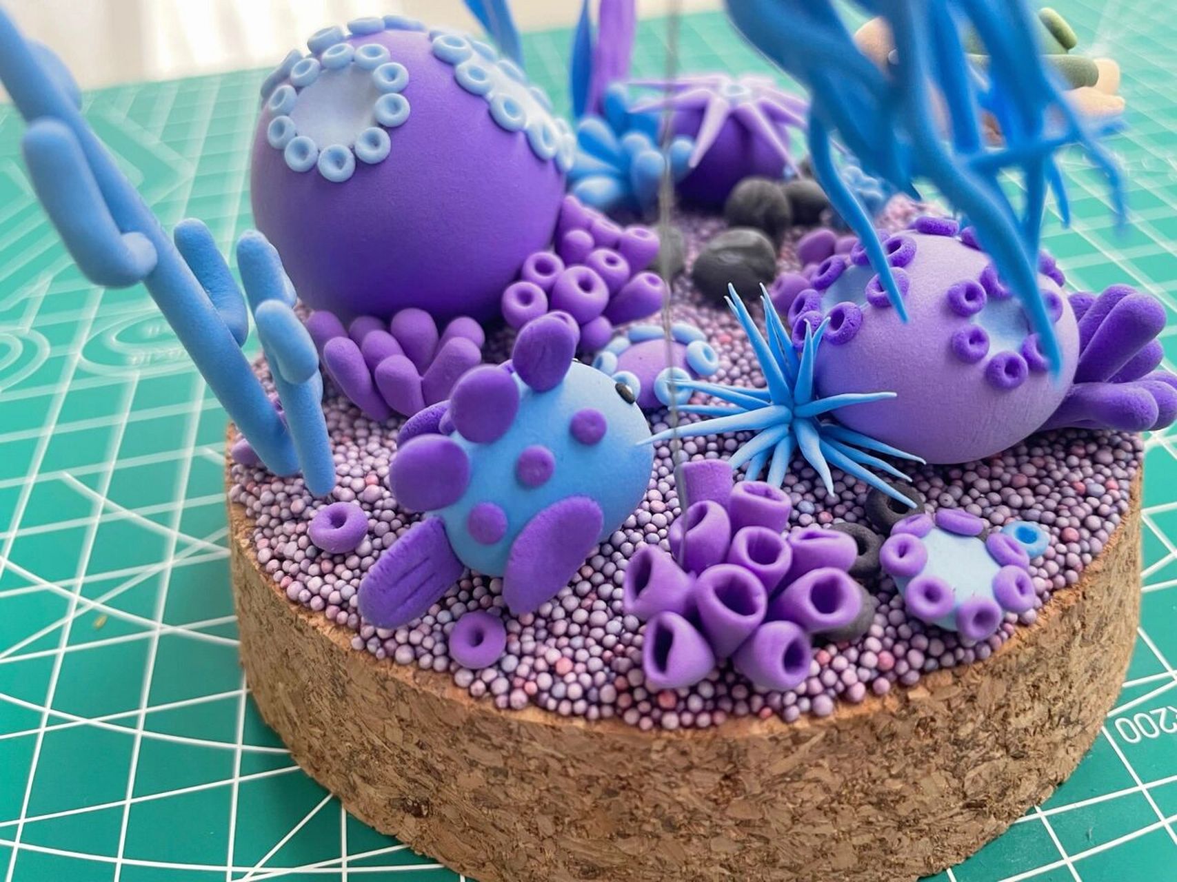 超轻粘土海底世界(补细节图)   好喜欢这种梦幻的颜色