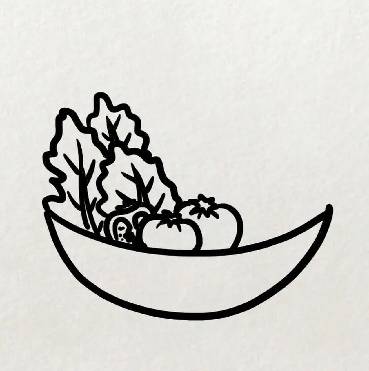 蔬菜沙拉01的简笔画