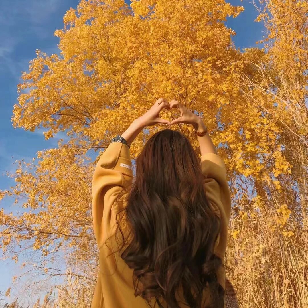 关于秋天的女生真人头像  好看的女生头像   真人女生头像