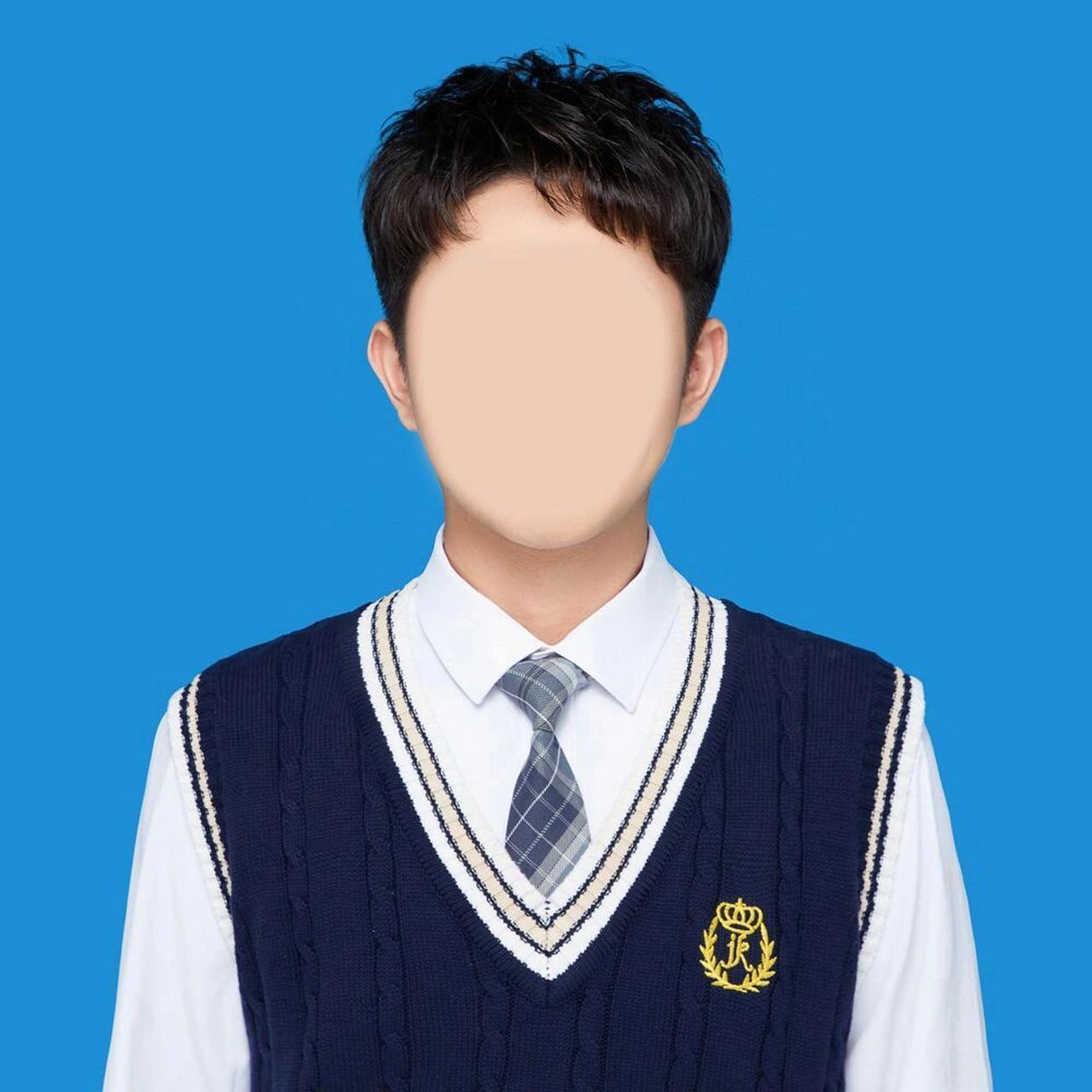 自然韩系男生证件照模版!