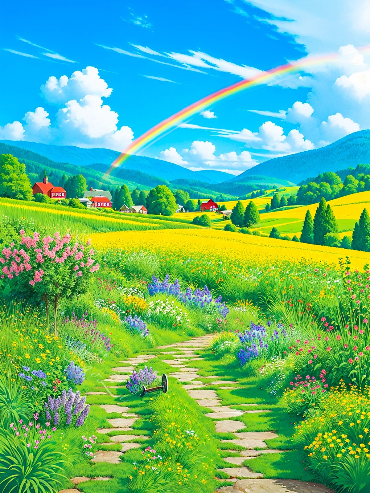 风景画简单又漂亮 风景画,简单又漂亮,一笔一划都是大自然的馈赠