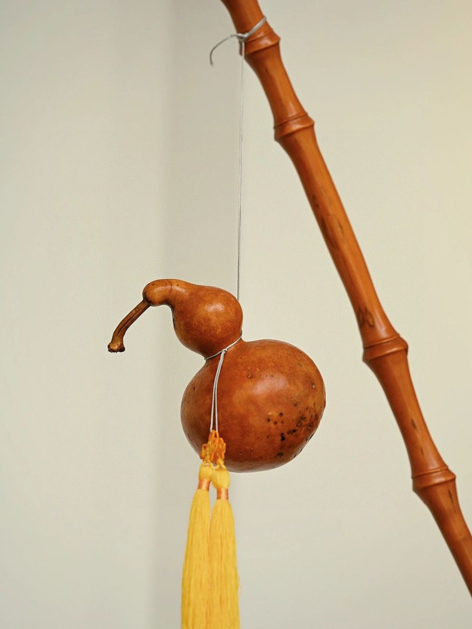 黄杨木仿古"清竹意"文人杖 取天然黄杨木仿古而制,尺寸难得,此杖自然