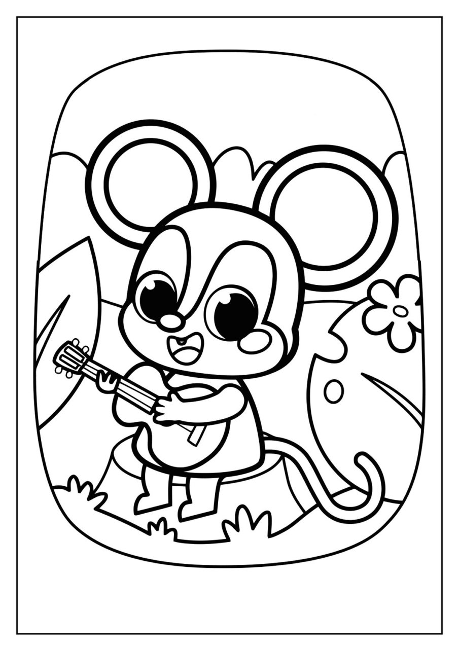 可爱的高清小动物线稿图 适合幼儿园涂色或临摹的可爱线稿图,喜欢的