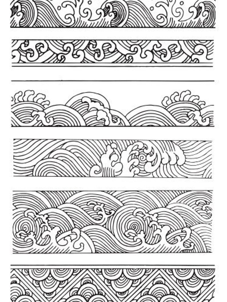 万能海浪素材手绘练习收藏