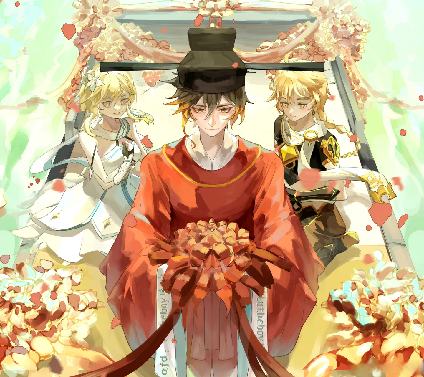 原神##超话创作官# [害羞]魈宝和帝君大人