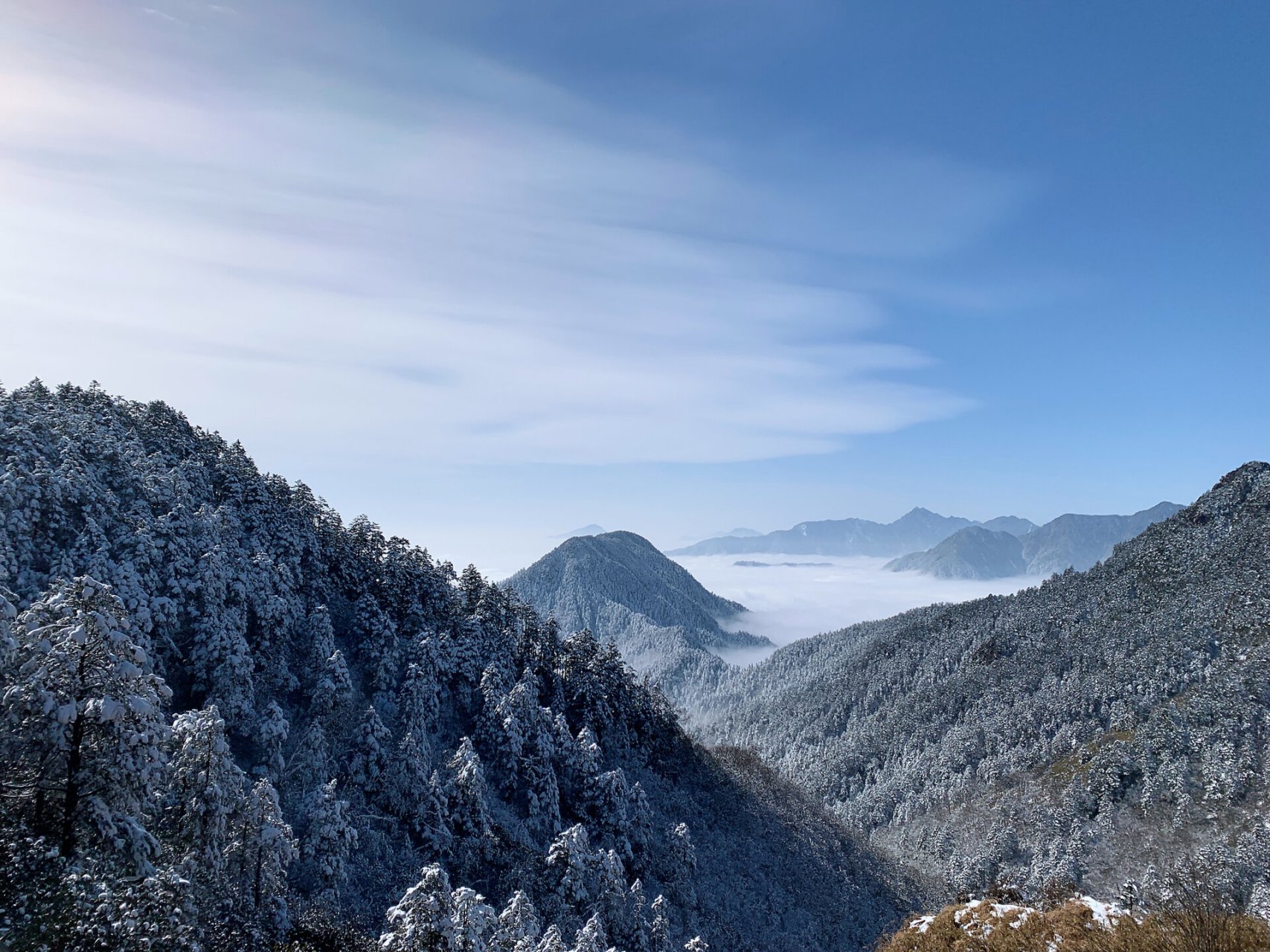 成都旅游之西岭雪山一日游 1月25日去了西岭雪山,山顶的景色真的惊艳