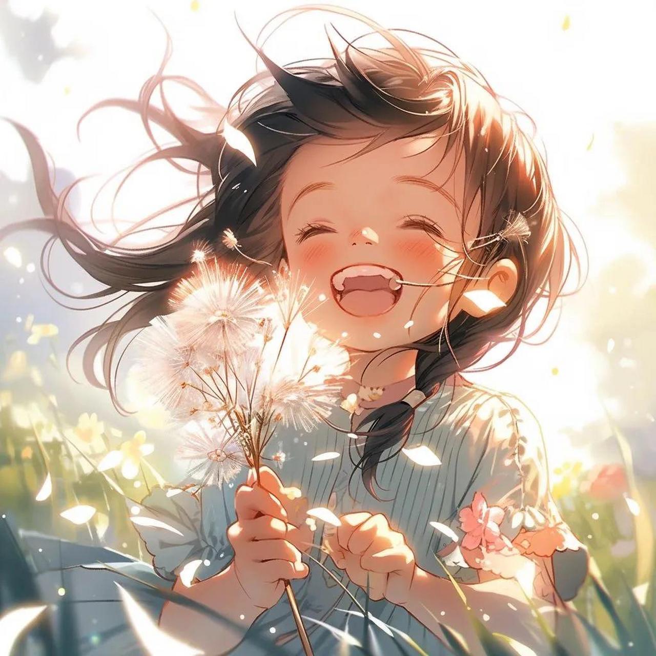 蒲公英女孩头像头像 可爱 治愈  蒲公英,无牵无挂,无欲无求,风起而行