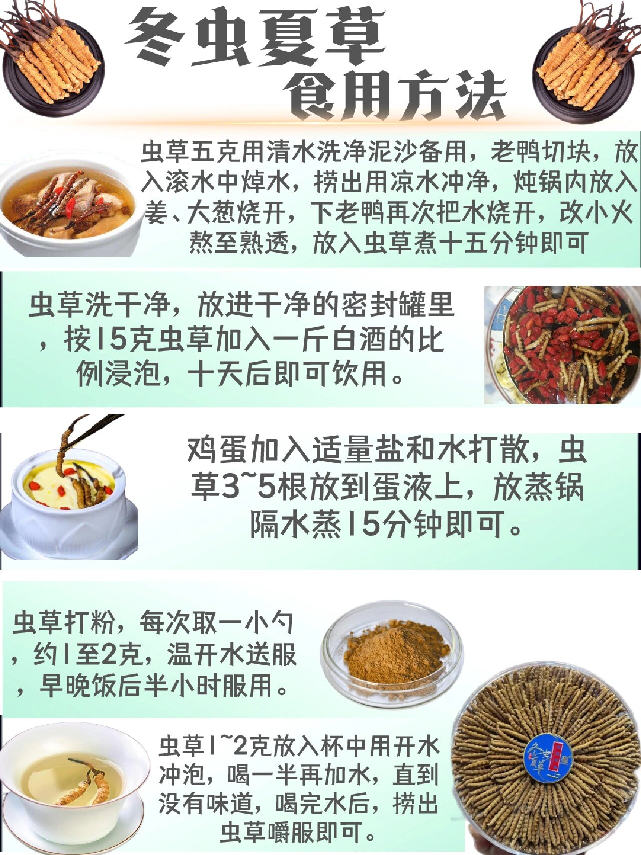 冬虫夏草食用方法
