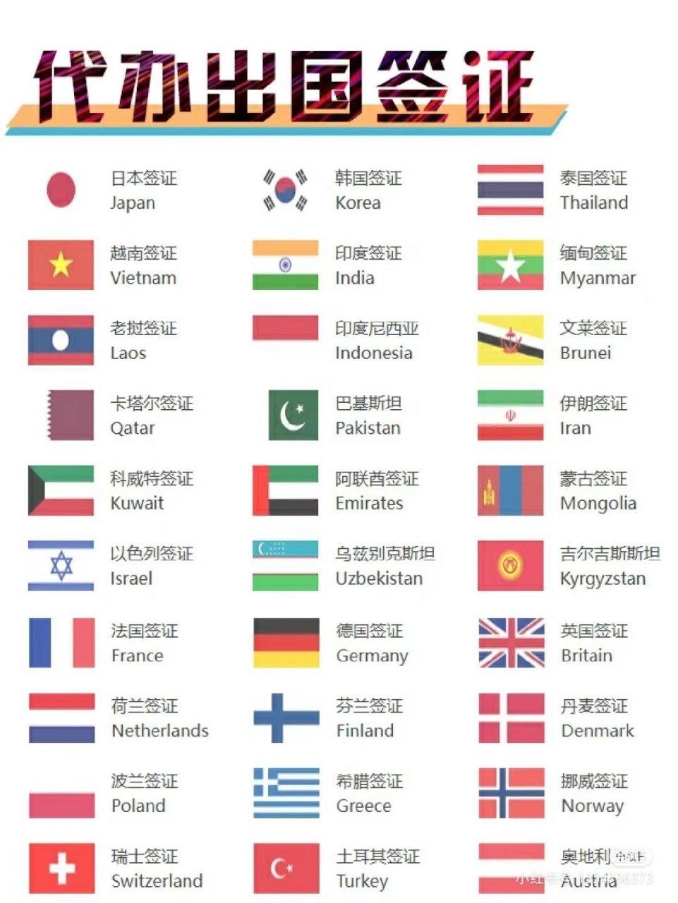 世界各国签证图片图片