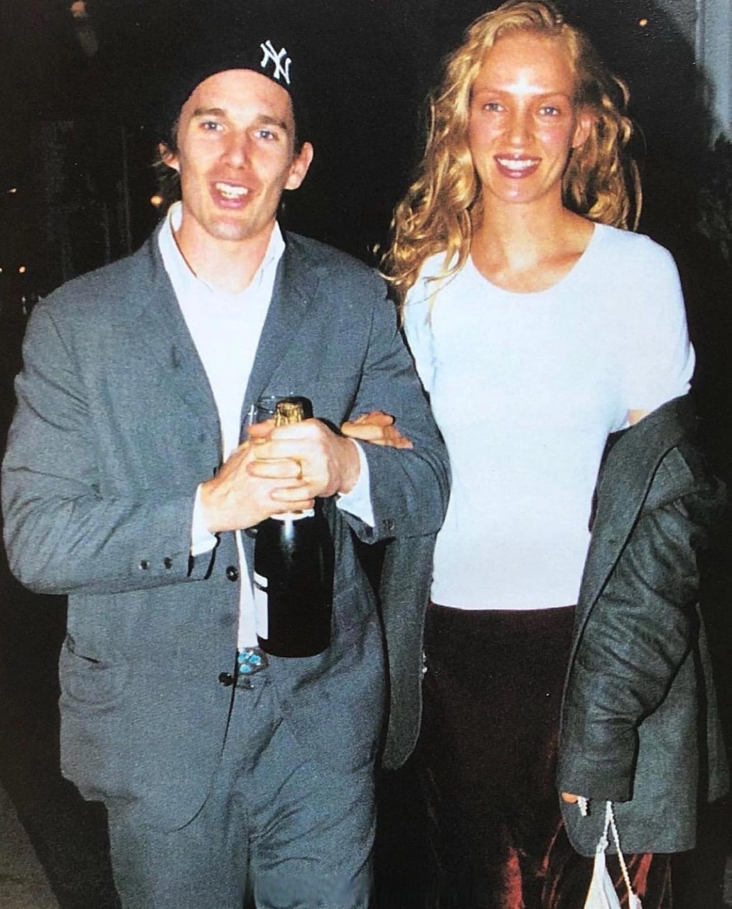 乌玛·瑟曼与伊桑·霍克的早期合照