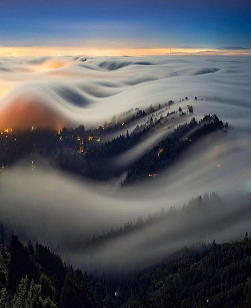 坐看7815起时 mt tamalpais的7815日落云海真的太美了60