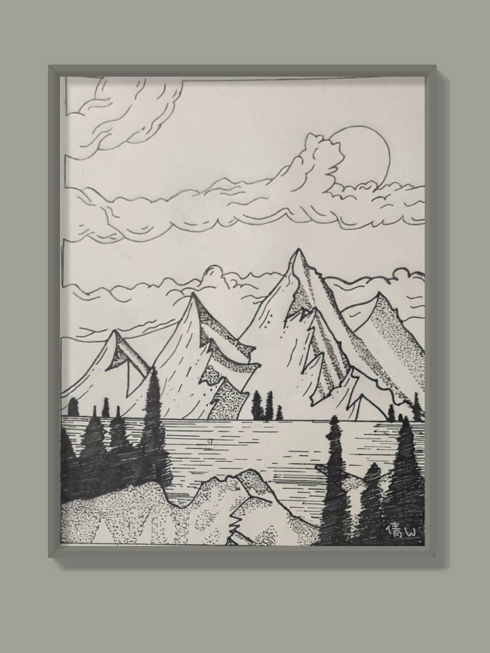 简单高级黑白装饰画临摹78 简单又高级 真的超级好看呀 新手容易上