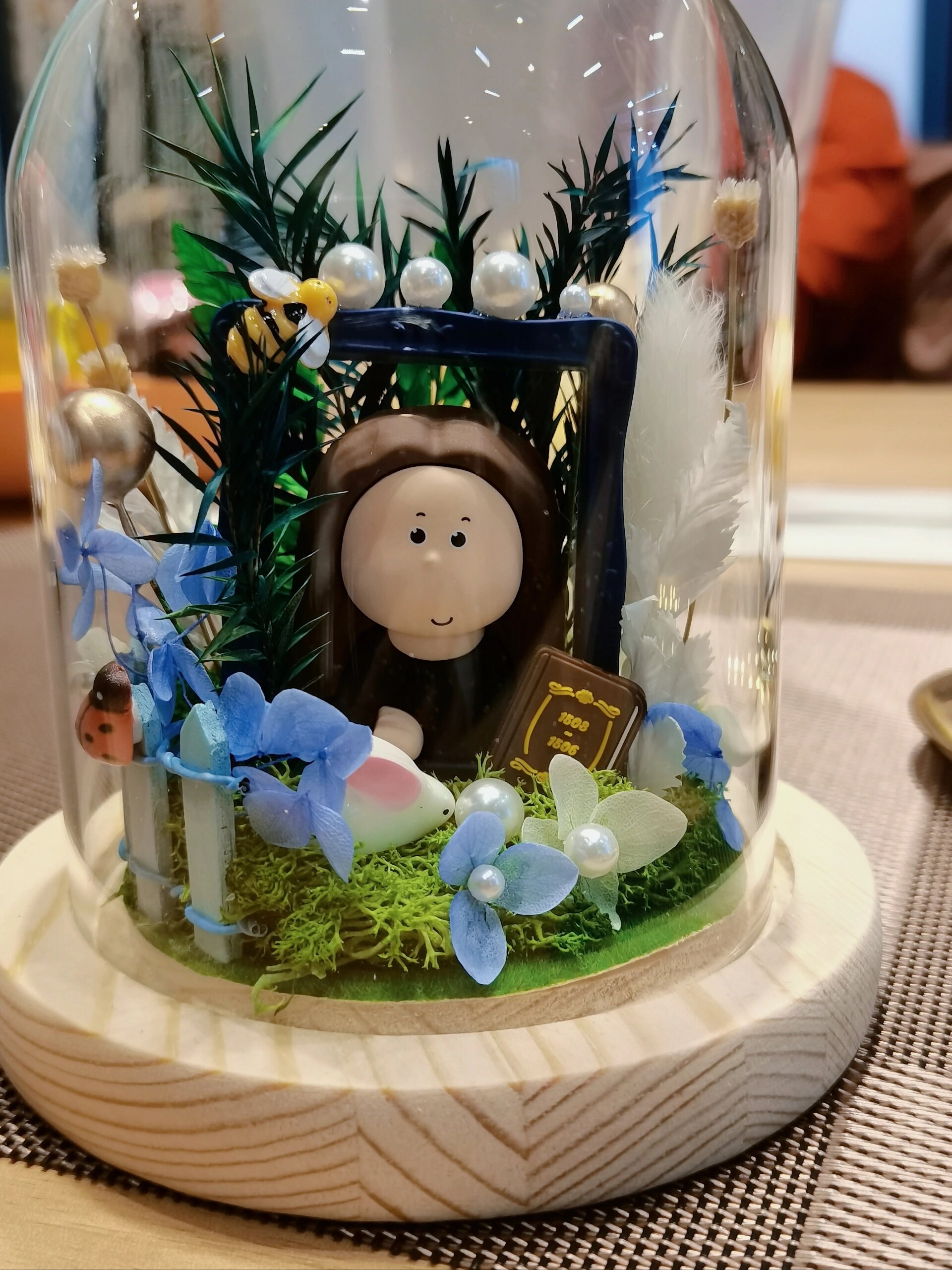 diy沙龙活动—《世界名人》永生花微景观