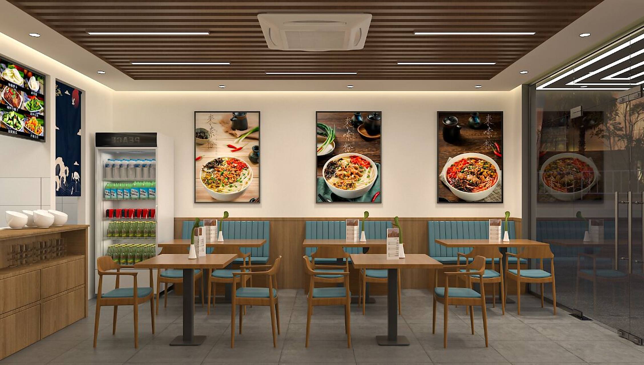 一组精美羊肉粉店装修设计效果图,惊艳味蕾 在羊肉粉店装修设计方面